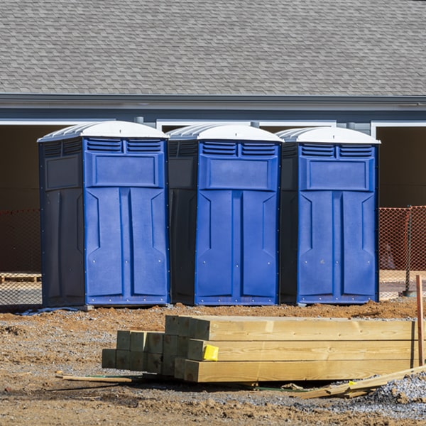 how can i report damages or issues with the porta potties during my rental period in Centerville NC